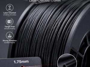 Filamento para Impresora 3D Yiqiu3D PLA 1.75mm, Núcleo Hueco, Bobina Ecológica CF10 Negro para Bambu Lab Creality - Product Image 2