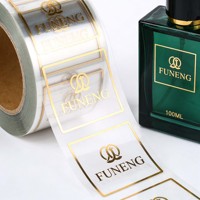 Étiquette de bouteille personnalisée adhésive et imperméable, étiquette cosmétique à estampage à chaud, produits d'étiquetage en feuille d'or, autocollant pour flacon de parfum