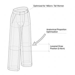 Pantaloni Palazzo a Gamba Larga Extra Lunga da Donna, con Lunghezza Interna di 40 Pollici, Ideali per Ufficio e Business, Personalizzabili per Donne Alte - Product Image 3