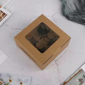 <span class=keywords><strong>Promo</strong></span> Uptodate Großhandel Biologisch abbaubare Verpackungs box mit Deckel und Trennwänden Backbox mit Trennwänden für Kuchen Cupcake Schokolade - Product Image 2