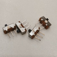 SS12D00G2 Saklar Geser Vertikal Mini 2 Posisi SPDT 1P2T 3 Pin untuk Panel PCB