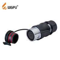 WEIPU usine 10A mâle femelle fonction signal série étanche 3 broches connecteur d'alimentation industriel