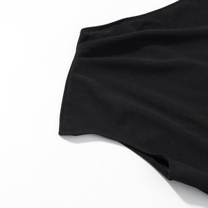 Femmes New <span class=keywords><strong>Chic</strong></span> Fashion Round Slanted Shoulder Big Swing MIDI Dress Vintage Short Sleeve Female Dresses Robe Mujer - Product Image 5