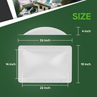 Remplacement de la lucarne de camping-car, lucarne de dimension extérieure de 18 "X 26" convient à toutes les ouvertures standard de 14 "X 22", pour remorque de camping-car