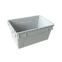 Caisse de transport logistique en plastique recyclable, empilable et emboîtable, 650x440x310mm