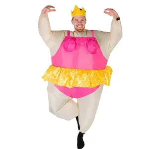 210T Polyester aufblasbares Ballerina-Kostüm für Erwachsene aufblasbare lustige dicke Anzüge Halloween ausgefallenes Kostüm Party aufblasbarer Anzug