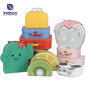 <b>Wedding</b> Custom Luxury Suitcase Vintage Makeup Paper Suitcase Gift <b>Box</b> with Handle - Product Image 6