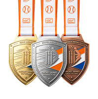 Medalla Deportiva Personalizada, Premio MVP, Medalla de Aleación de Zinc con Relieve 3D, Chapada en Oro, Plata o Bronce, Trofeo de Campeón, Medalla de Críquet