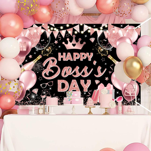 Bannière de fête pour la Journée du <span class=keywords><strong>patron</strong></span>, décorations pour femmes, bannière de fond internationale, Boss Lady, Boss Ever, décorations de fête - Product Image 6