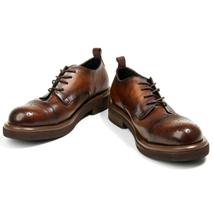 Zapatos de boda con punta en pico Buena calidad Diseño clásico duradero Zapatos de vestir de cuero de vaca formales para hombres - Product Image 4