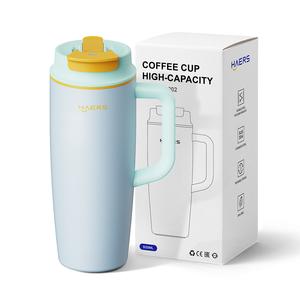แก้วกาแฟสุญญากาศแบบพกพา ดีไซน์ทันสมัย ผลิตตามสั่ง พร้อมฝา <span class=keywords><strong>2</strong></span> in 1 และหลอด - Product Image 1