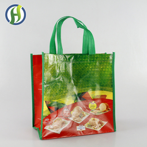 Sacs de courses réutilisables, sacs écologiques laminés non tissés, sacs fourre-tout en PP tissé avec logo personnalisé - Product Image 2