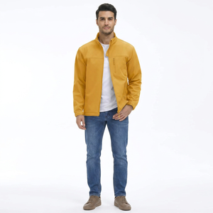 Finer Threads 2026 New Arrival Thick Waterproof Softshell <b>Jacket</b> Hot Sale Windproof Solid Color Stand Collar Hooded <b>for</b> <b>Men</b> - Product Image 1