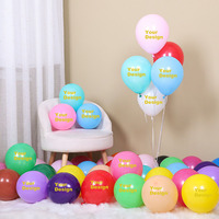 Kit d'arche de ballons de fête avec support, impression personnalisée de logo, slogan et code QR pour la promotion de la marque et les activités publicitaires