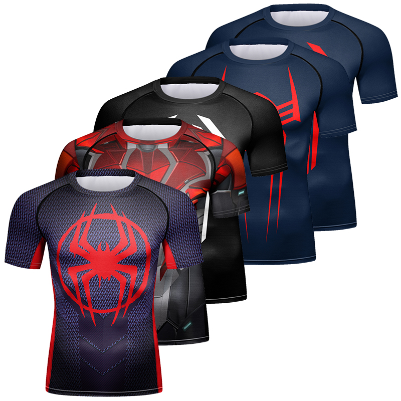 Cody Lundin Heren Korte Mouw Shirt 3D Technisch Print Compressie Sport T-Shirt Fantastische Sportiviteit Sweatshirt, Odin, XL