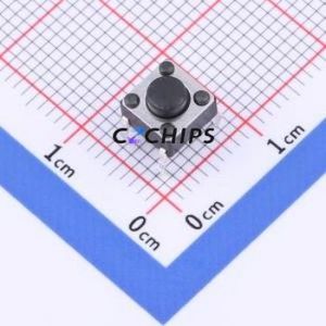 TSD001B04326A Tactile Switch Through hole Component (THT)-4P,6x6mm Switch Round Button 2.6N Through Hole 6mm - Product Image 1