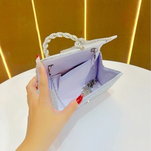 High-end Polyester Clutch <b>Bag</b> With <b>Sequin</b> Bow Design Magnetic Buckle Closure European-American Style Tanjing - Product Image 3