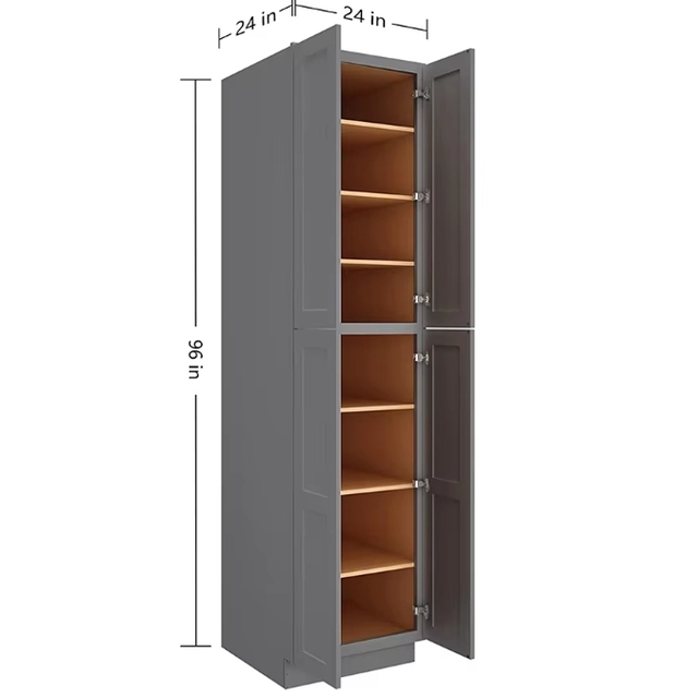 Luxury Kitchen Pantry Storage Cabinet with Drawer and Adjustable Shelves Pantry Cabinet for Kitchen Dinning Room or Hallway