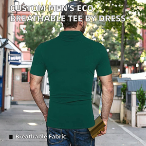 เสื้อยืดทรงสลิมฟิต 100% โพลีเอสเตอร์ แห้งเร็ว ระบายอากาศ ซับเหงื่อ สำหรับผู้ชาย ออกกำลังกาย ฟิตเนส เล่นกีฬา ขายส่ง - Product Image 2