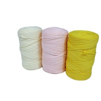 Vente en gros par lots de couleurs, fil à t-shirt 100% polyester Dacron, crocheté à la main