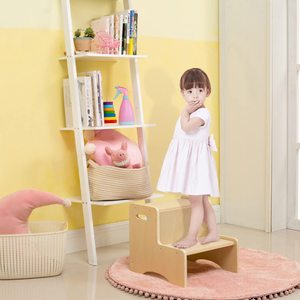 LM KIDS Bois Tabouret Montessori Bébé la Toilette Tabouret Salle de Bain Cuisine Escabeau pour Enfants Formation Pot Lavage - Product Image 4