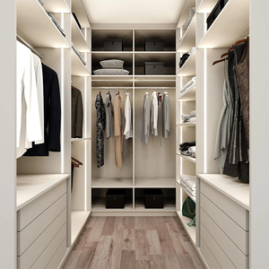 Custom design clothing closet storage wardrobe wooden closet organizers with drawers