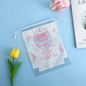 Sac à cordon personnalisé UniOne avec logo et taille imprimés, sacs en plastique givré, sacs d'emballage pour les tampons démaquillants, les tampons en <span class=keywords><strong>coton</strong></span> - Product Image 5