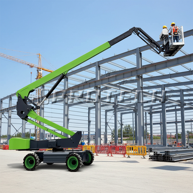 China JCPROTECH V18 Electric Cherry Picker Spider Lift Aerial Work Platform Trailer Mounted Articulating Telescopic Boom Lift