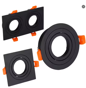 Moderno empotrado Cob Led empotrado superficie cuadrada Mr16 marco de plástico anillo Gu5.3 Gu10 Trimless <span class=keywords><strong>Downlight</strong></span> carcasa - Product Image 4