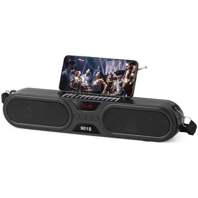 Portable Wireless Indoor/Outdoor Bass BT Speaker Solar Power FM Radio LED Display-Active Stereo Woofer for Computer Use-Price