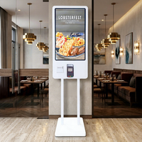 Kiosque de paiement en libre-service à écran tactile 24 pouces en promotion pour restaurants, centres commerciaux et magasins de détail avec fonction SDK de paiement QR