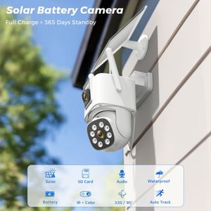 Cámara Solar con Disco Duro, Alarma Energética, HD <span class=keywords><strong>V380</strong></span> <span class=keywords><strong>Pro</strong></span>, 3 Lentes, Seguridad PTZ 4G, 5G, Rotación 10X, Servidor <span class=keywords><strong>Web</strong></span>, Alimentación para Rancho, Tuya, Alexa - Product Image 2