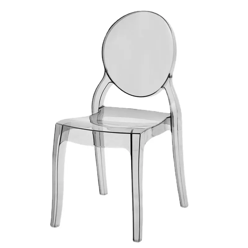 Gran oferta, silla Louis francesa de resina de policarbonato de plástico transparente, silla fantasma de alquiler de eventos de boda de acrílico de cristal