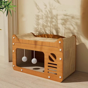 Cat Scratcher Schlaf bett 2 Schichten Cat <span class=keywords><strong>House</strong></span> <span class=keywords><strong>Indoor</strong></span> Wellpappe Großhandel Cat Scratcher Karton - Product Image 2