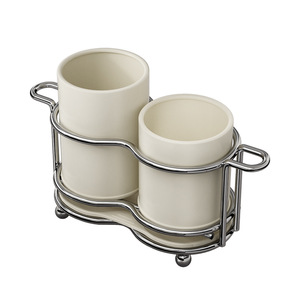 Soporte para palillos con base redonda, escurridor de cocina multiusos para almacenamiento de cubiertos KT-0031-SR - Product Image 1