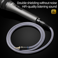 Câble HIFI XLR Femelle/Mâle Jack 3,5 mm Plaqué Or avec Câble OFC Plaqué Argent pour Microphone, Téléphone Portable, Haut-parleur, Moniteur, Projecteur