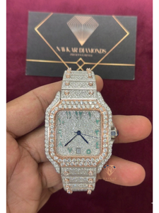 Best Quality Luxury 925 Sterling Silver VVS Moissanite Diamond <b>Watch</b> for Men Iced Out Jewelry Waterproof Available For Sale - Product Image 5