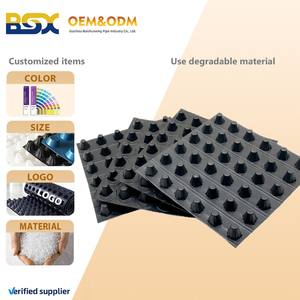 2025 OEM HDPE Pit Placa de drenaje Polietileno Tamaño personalizado Grueso Negro Precio <span class=keywords><strong>Tubo</strong></span> de embalaje Rollo Tubos de agua de lluvia <span class=keywords><strong>Tubo</strong></span> de plástico - Product Image 2