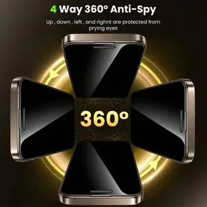 NOUVEAU Lot de 1 à 5 films de protection d'écran anti-espion à 360 degrés, compatibles avec les utilisateurs d'<span class=keywords><strong>iPhone</strong></span> des séries 17, 16, 15, 14, 13, <span class=keywords><strong>12</strong></span>, 11 <span class=keywords><strong>Pro</strong></span> <span class=keywords><strong>Max</strong></span>, 17 Air, 17E - Product Image 3