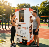 Distributeur automatique de boissons protéinées à fort rendement, 6 poudres, télécommande, pour centres de fitness et salles de sport, OEM ODM