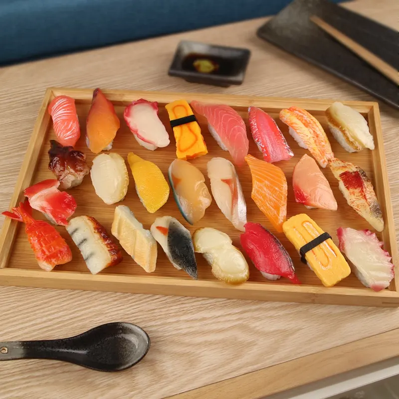 Simüle gıda modeli japon deniz kestanesi karaca yapay suşi gıda ekran