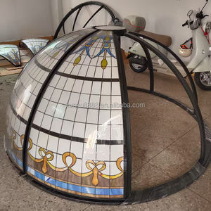 Cúpula de Vidrio Tiffany Estilo Europeo Sólido Personalizada de Fábrica China, Alta Transmitancia de Luz, Decoración para Gimnasio y Exteriores - Product Image 5