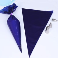 Sacs à pâtisserie jetables extra épais de 21 pouces (25*52 cm), 50 pièces, rouleaux de sacs à douille en plastique transparent rose, vert, bleu, grands pour la pâtisserie