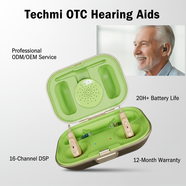 OTC Hearing Aids 16-Channel Digital Signal Processor for Enabled Rechargeable for Adults Mild Moderate Hearing Loss