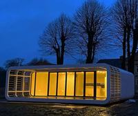 Casa Cápsula Moderna y Transpirable de 40 pies, Tipo Apple Cabin, Prefabricada, Modular, para Hotel, Resort, Almacén al Aire Libre y Oficina en Casa