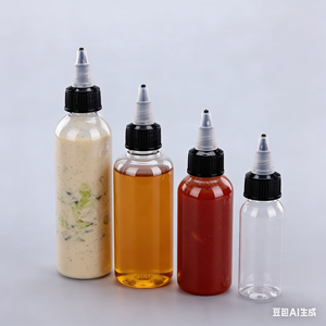 Botol Remas Bumbu Plastik, 60Ml 100Ml 150Ml 200Ml Kustom Kelas Makanan Kosong Botol Remas Madu - Product Image 3