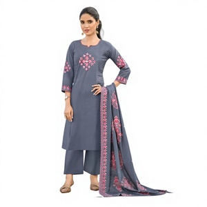 Salwar Kameez Casual para Mujer en Algodón Bombay con Trabajo de Hilo y Bordado a Mano para Todas las Temporadas - Product Image 1