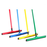 Squeegee à sol en plastique EVA robuste pour usage commercial avec filetage standard américain pour les usines alimentaires avec manche en fibre de verre