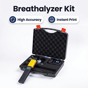 Testeur d'<span class=keywords><strong>alcool</strong></span>émie portable anti-reflux unidirectionnel avec capteur à pile à combustible au platine et lampe torche intégrée AT7600 - Product Image 3