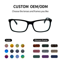 Monturas de Gafas Ópticas Unisex Cuadradas, Ligeras y Flexibles con Lentes de PC para Uso Diario, con Logotipo Personalizado al por Mayor